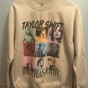 Taylor Swift Beige Graphic Sweater